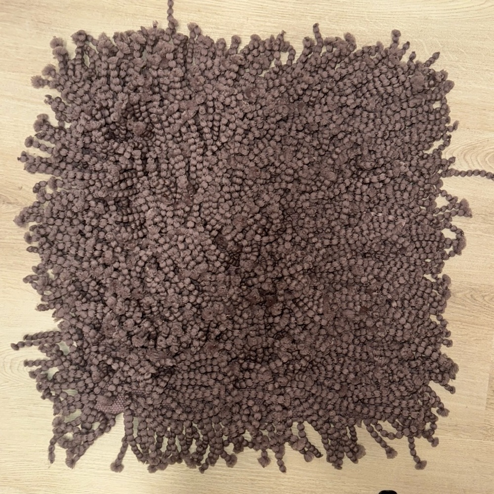 TWO TAUPE COLORED PILLOW COVERS (2)